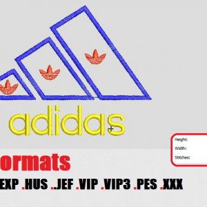 Adidas logo embroidery design 10