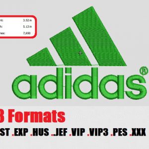 Adidas logo embroidery design 02