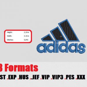 Adidas logo embroidery design 03