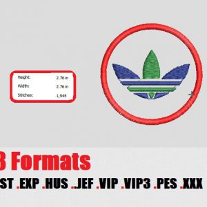 Adidas logo embroidery design 06