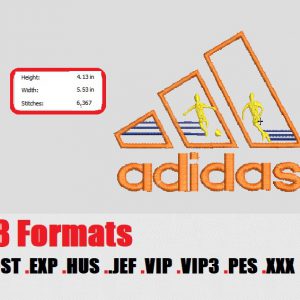 Adidas logo embroidery design 07
