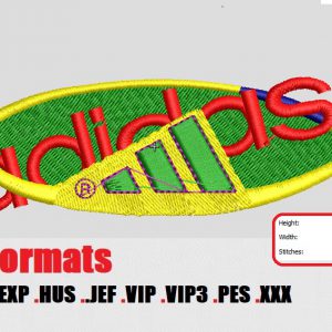 Adidas logo embroidery design 09