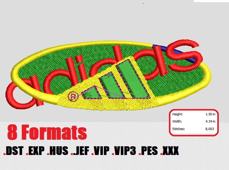 Adidas logo embroidery design 09