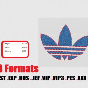 Adidas logo embroidery design 01