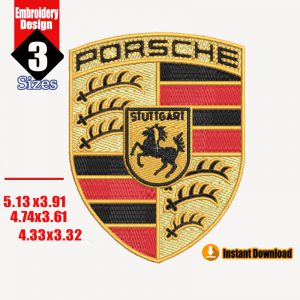Porsche Logo Design embroidery